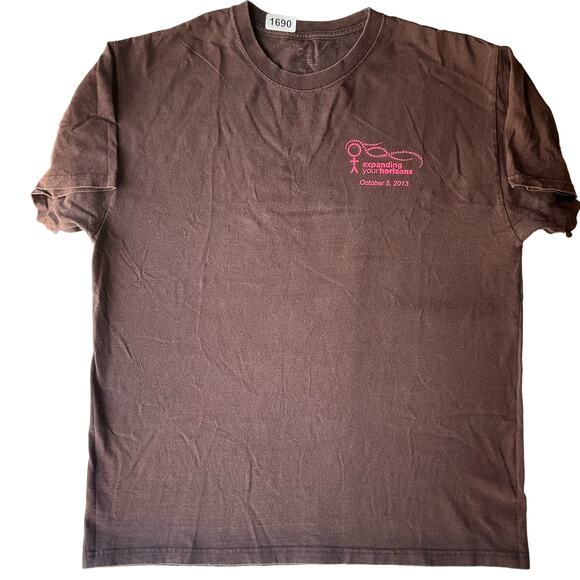 Port and Company Men’s Short Sleeve T-shirt size L, Brown, Girl Power - Picture 1 of 8